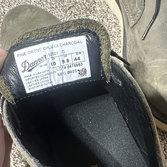 Danner PINE GROVE CHUKKA SHOE CHARCOAL US men’s size 10 - Picture 3 of 9